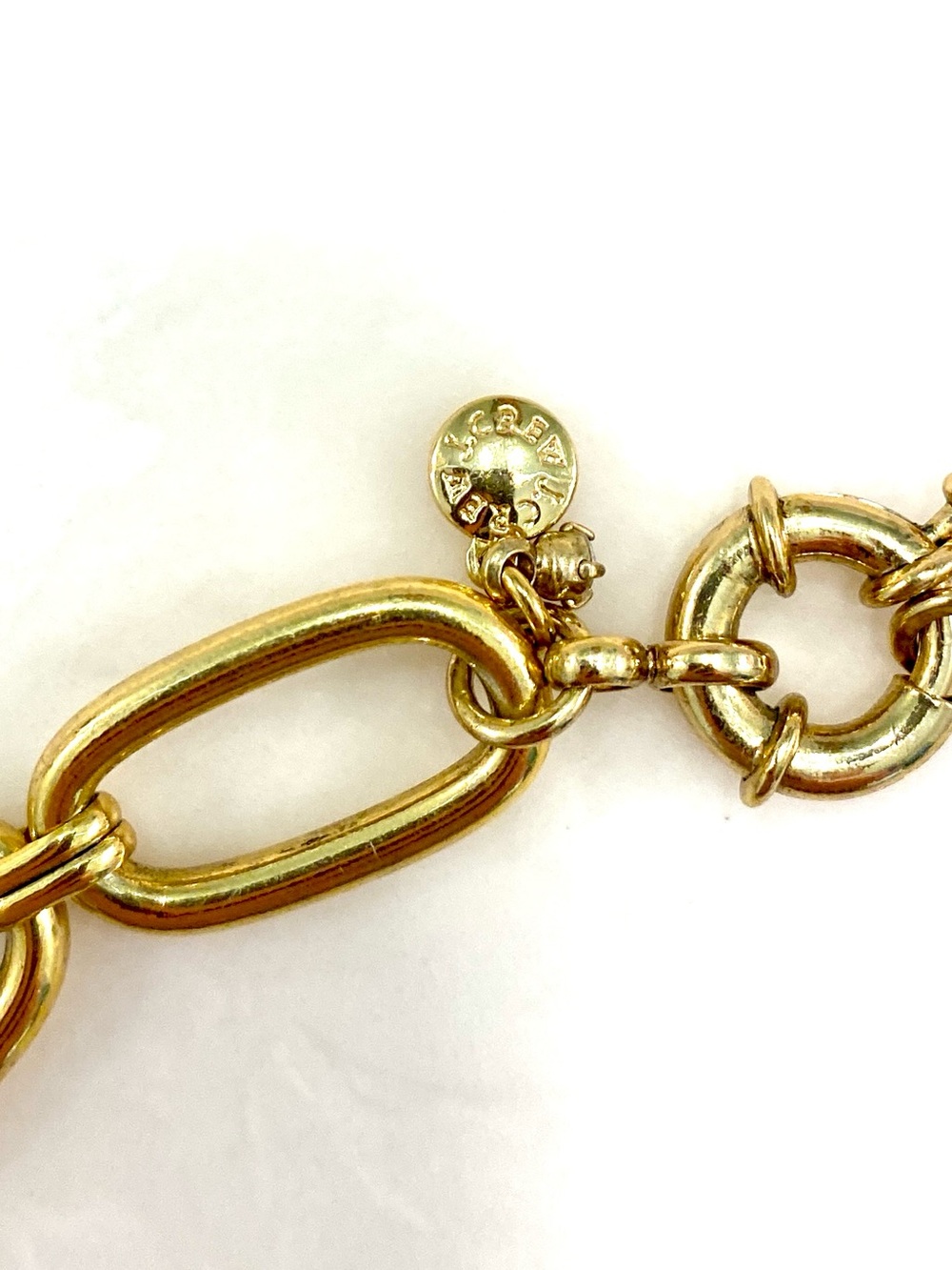 J. Crew Gold-Tone Necklace with Olive, Brown & Bright Blue Accents - Picture 5 of 6